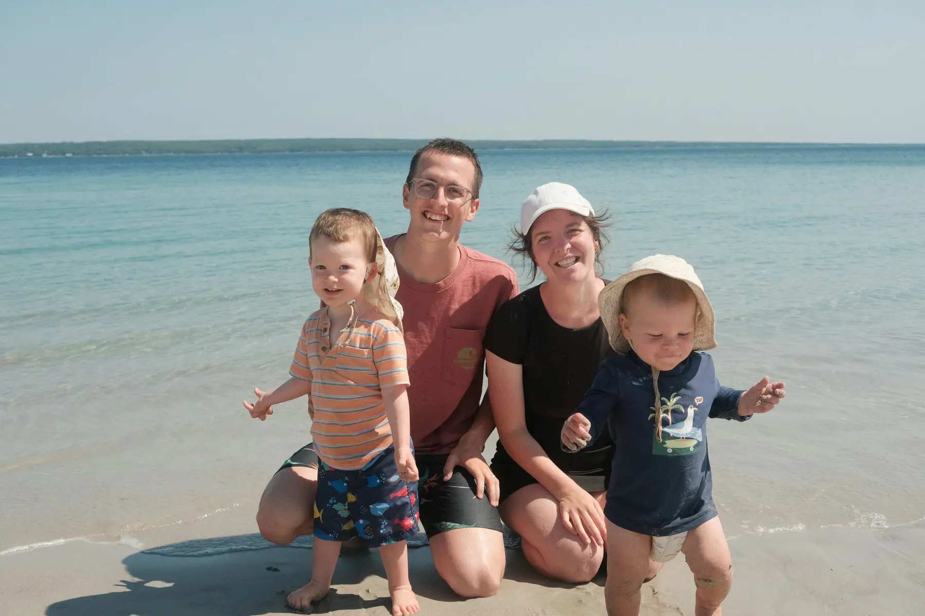 Family time by the water