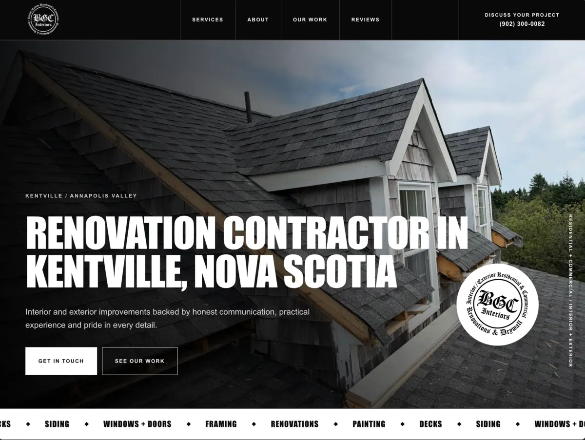 BGC website design preview